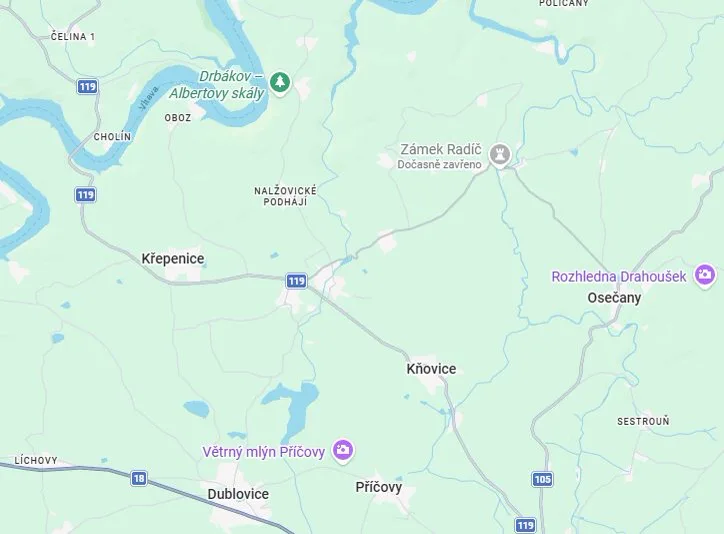 Mapa okolí Olivia Glamping